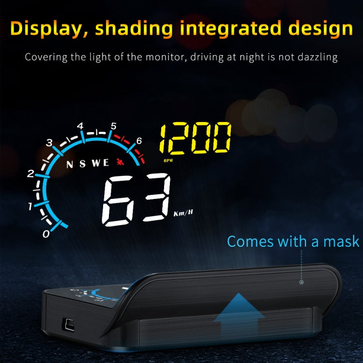 M12 OBD2 + GPS Mode Car Head-up Display HUD Overspeed / Speed / Water Temperature / Low Voltage / Fault Alarm - Head Up Display System by PMC Jewellery | Online Shopping South Africa | PMC Jewellery | Buy Now Pay Later Mobicred