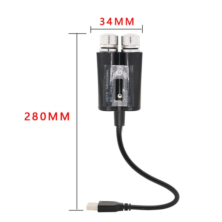 Car Two-color USB Star Dome Light Atmosphere Laser Projection Decorative Light, Constantly Bright Version(Red Blue) - Atmosphere lights by PMC Jewellery | Online Shopping South Africa | PMC Jewellery | Buy Now Pay Later Mobicred