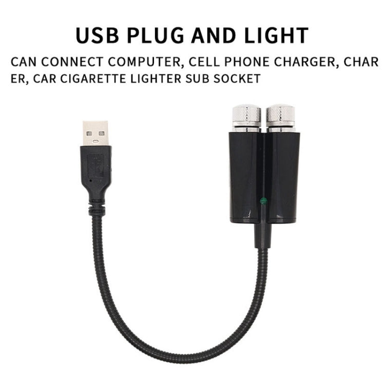 Car Two-color USB Star Dome Light Atmosphere Laser Projection Decorative Light, Constantly Bright Version(Red Blue) - Atmosphere lights by PMC Jewellery | Online Shopping South Africa | PMC Jewellery | Buy Now Pay Later Mobicred