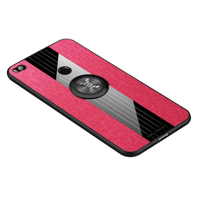 For Xiaomi Mi Max 2 XINLI Stitching Cloth Texture Shockproof TPU Protective Case with Ring Holder(Red) - Xiaomi Cases by XINLI | Online Shopping South Africa | PMC Jewellery | Buy Now Pay Later Mobicred