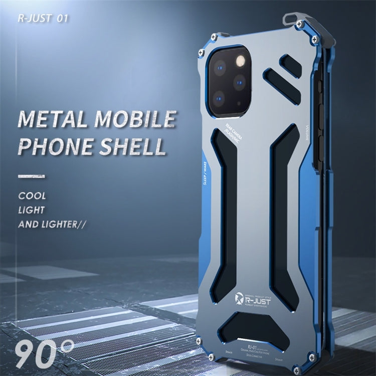 For iPhone 11 Pro R-JUST Shockproof Dustproof Armor Metal Protective Case(Blue) - iPhone 11 Pro Cases by R-JUST | Online Shopping South Africa | PMC Jewellery