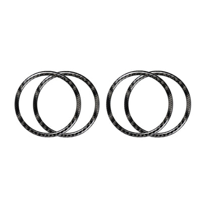 4 PCS Car Carbon Fiber Door Horn Ring Decorative Sticker for Mercedes-Benz C Class W205 C180 C200 C300 GLC, Left and Right Drive Universal(Solid Color) - Car Interior Mouldings by PMC Jewellery | Online Shopping South Africa | PMC Jewellery | Buy Now Pay Later Mobicred