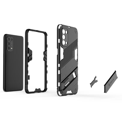 For OPPO Reno5 5G Punk Armor 2 in 1 PC + TPU Shockproof Case with Invisible Holder(Black) - OPPO Cases by PMC Jewellery | Online Shopping South Africa | PMC Jewellery | Buy Now Pay Later Mobicred