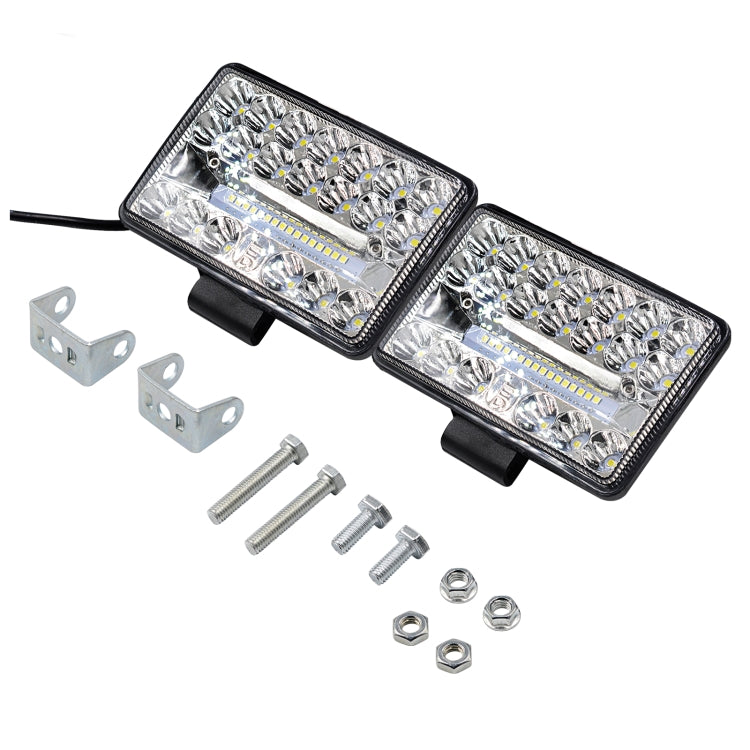 2 PCS WUPP CS-1243A1 Car 4 inch Square 20LEDs Highlight Work Light Modified Spotlight - Work Lights by WUPP | Online Shopping South Africa | PMC Jewellery | Buy Now Pay Later Mobicred