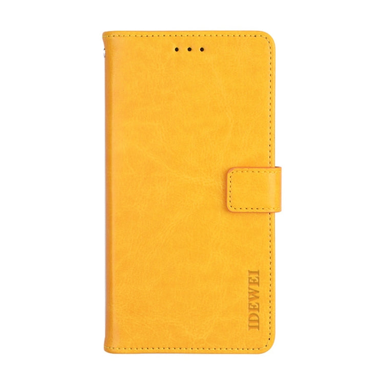 For Blackview A80 Plus idewei Crazy Horse Texture Horizontal Flip Leather Case with Holder & Card Slots & Wallet(Yellow) - More Brand by idewei | Online Shopping South Africa | PMC Jewellery | Buy Now Pay Later Mobicred