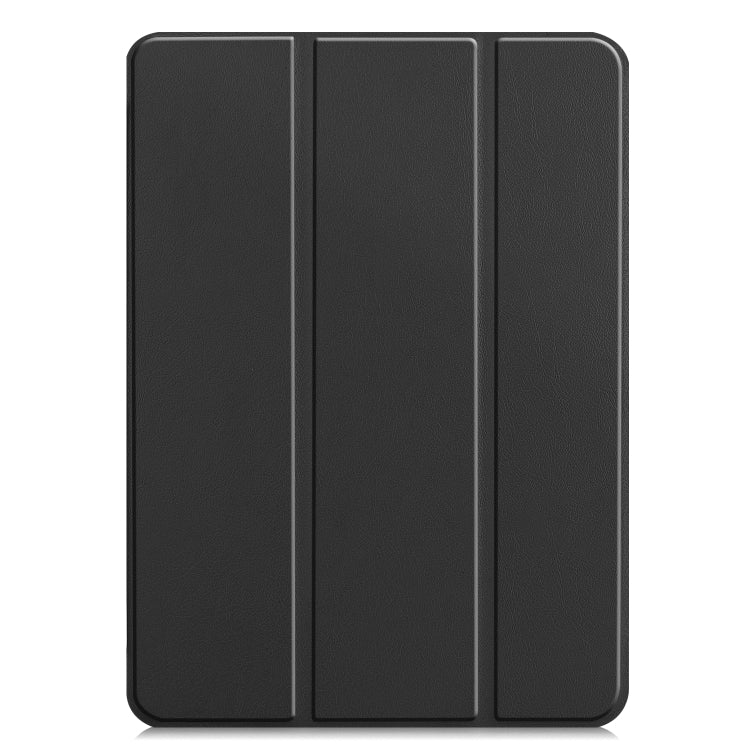 For  iPad Air 13 2024 / Pro 12.9 2022 Custer Texture 3-folding Smart Leather Tablet Case(Black) - iPad Pro 12.9 (2022/2021) Cases by PMC Jewellery | Online Shopping South Africa | PMC Jewellery | Buy Now Pay Later Mobicred
