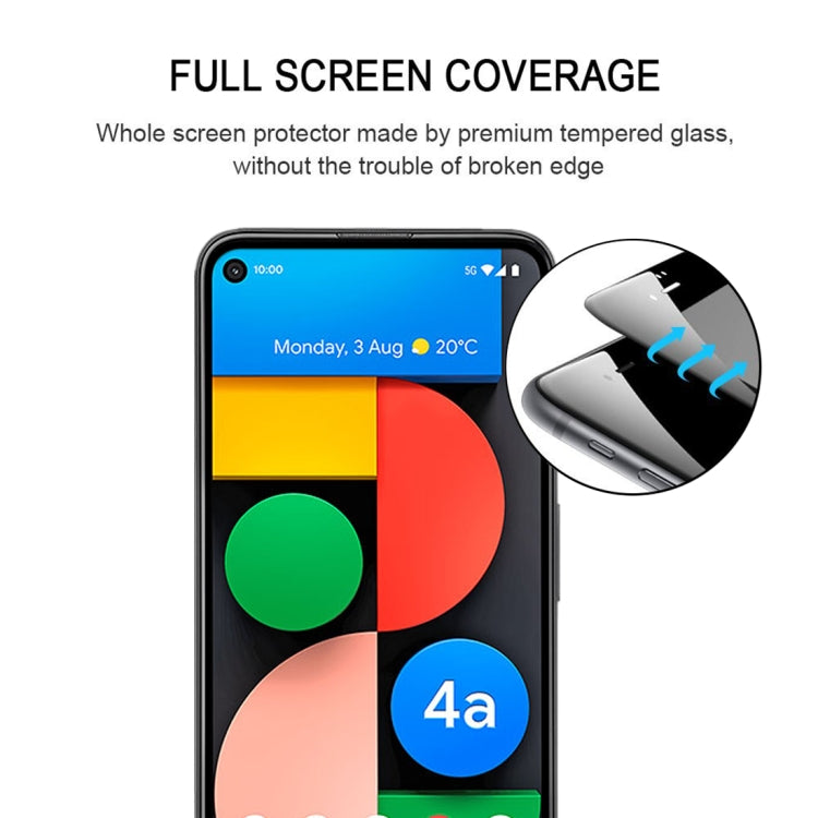 For Google Pixel 4a 5G Full Glue Full Cover Screen Protector Tempered Glass Film - Google Tempered Glass by PMC TechLife | Online Shopping South Africa | PMC TechLife