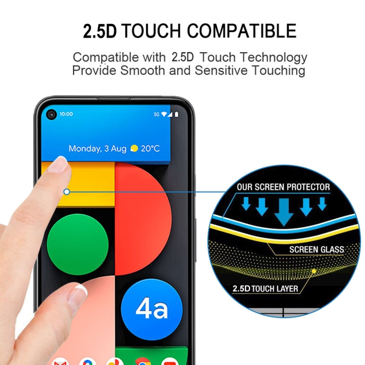 For Google Pixel 4a 5G Full Glue Full Cover Screen Protector Tempered Glass Film - Google Tempered Glass by PMC TechLife | Online Shopping South Africa | PMC TechLife