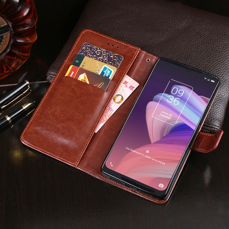 For TCL 10 SE idewei Crazy Horse Texture Horizontal Flip Leather Case with Holder & Card Slots & Wallet(Brown) - More Brand by idewei | Online Shopping South Africa | PMC Jewellery | Buy Now Pay Later Mobicred