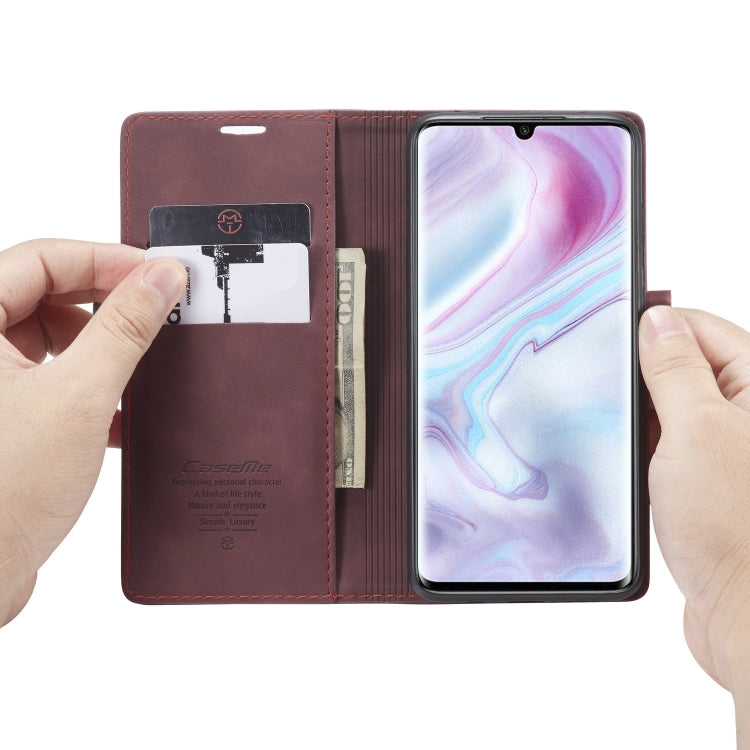 For Xiaomi CC9 Pro CaseMe 013 Multifunctional Horizontal Flip Leather Case with Holder & Card Slot & Wallet(Wine Red) - Xiaomi Cases by CaseMe | Online Shopping South Africa | PMC Jewellery | Buy Now Pay Later Mobicred