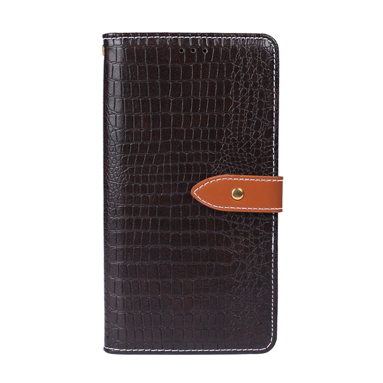 For Blackview A80S idewei Crocodile Texture Horizontal Flip Leather Case with Holder & Card Slots & Wallet(Dark Brown) - More Brand by idewei | Online Shopping South Africa | PMC Jewellery