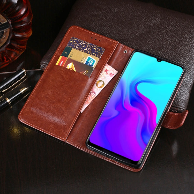 For Blackview A80S idewei Crazy Horse Texture Horizontal Flip Leather Case with Holder & Card Slots & Wallet(White) - More Brand by idewei | Online Shopping South Africa | PMC TechLife | Buy Now Pay Later Mobicred