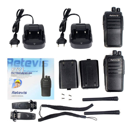 1 Pair RETEVIS RT21 2.5W US Frequency 400-480MHz 16CH Handheld Walkie Talkie, US Plug - Handheld Walkie Talkie by RETEVIS | Online Shopping South Africa | PMC Jewellery | Buy Now Pay Later Mobicred