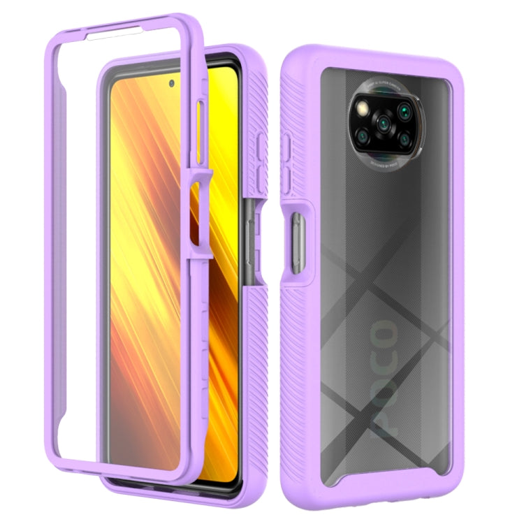 For Xiaomi Poco X3 NFC Starry Sky Full Body Hybrid Shockproof Phone Case(Light Purple) - Xiaomi Cases by PMC Jewellery | Online Shopping South Africa | PMC Jewellery