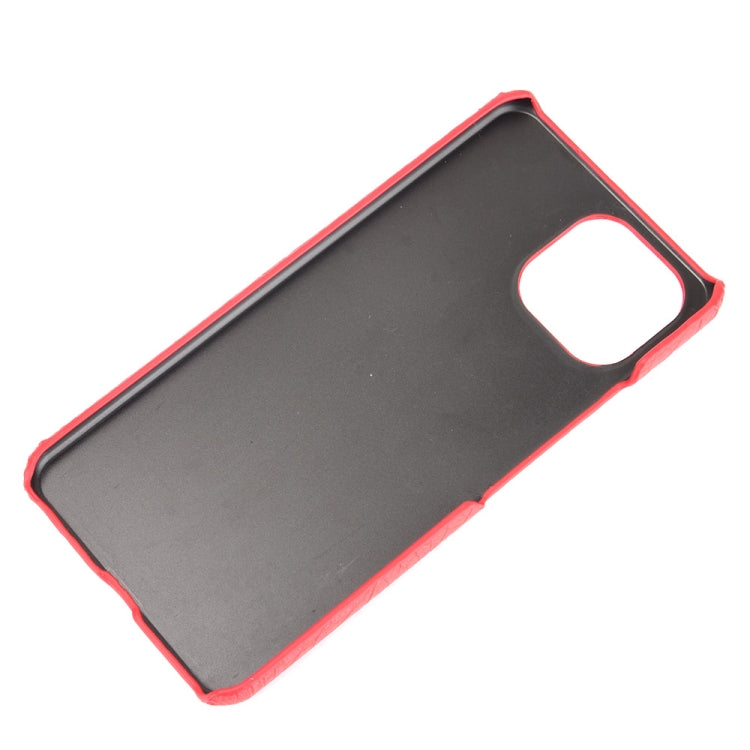 For Xiaomi Mi 11 Lite Shockproof Crocodile Texture PC + PU Case(Black) - Xiaomi Cases by PMC TechLife | Online Shopping South Africa | PMC TechLife