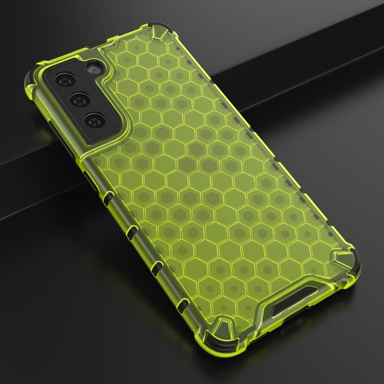 For Samsung Galaxy S21 FE Shockproof Honeycomb PC + TPU Case(Green) - Galaxy Phone Cases by PMC TechLife | Online Shopping South Africa | PMC TechLife | Buy Now Pay Later Mobicred