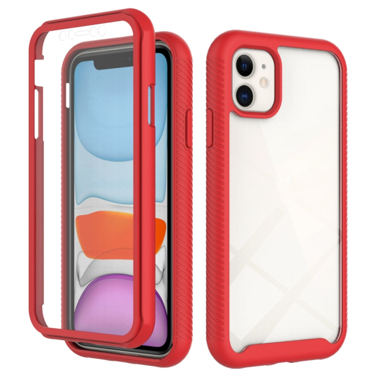 For iPhone 11 Starry Sky Solid Color Series Shockproof PC + TPU Case with PET Film (Red) - iPhone 11 Cases by PMC TechLife | Online Shopping South Africa | PMC TechLife