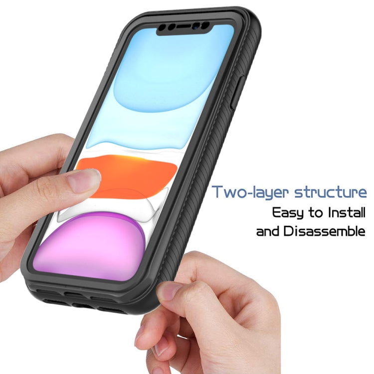 For iPhone 11 Starry Sky Solid Color Series Shockproof PC + TPU Case with PET Film (Red) - iPhone 11 Cases by PMC TechLife | Online Shopping South Africa | PMC TechLife