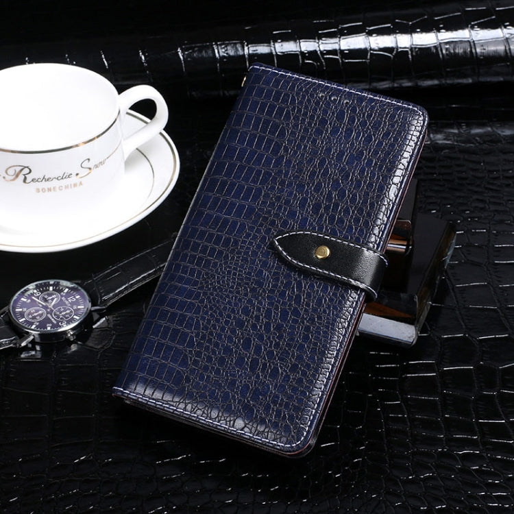 For TCL 10 5G UW idewei Crocodile Texture Horizontal Flip Leather Case with Holder & Card Slots & Wallet(Dark Blue) - More Brand by idewei | Online Shopping South Africa | PMC Jewellery | Buy Now Pay Later Mobicred