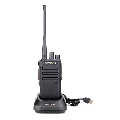 RETEVIS RT43 5W UHF 400-480MHz 32CHS DMR Digital Two Way Radio Handheld Walkie Talkie, US Plug(Black) - Handheld Walkie Talkie by RETEVIS | Online Shopping South Africa | PMC Jewellery | Buy Now Pay Later Mobicred