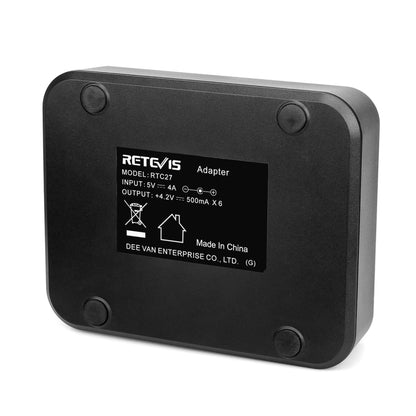 RETEVIS RTC27 Multi-function Six-Way Walkie Talkie Charger for Retevis RT27, US Plug - Batteries & Chargers by RETEVIS | Online Shopping South Africa | PMC Jewellery | Buy Now Pay Later Mobicred