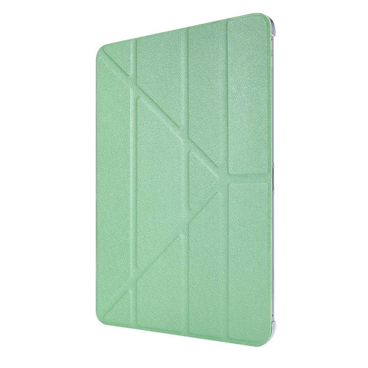 For iPad Air 13 2024 / iPad Pro 12.9 2022 / 2021 Silk Texture Horizontal Deformation Flip Leather Tablet Case with Holder(Green) - iPad Pro 12.9 (2022/2021) Cases by PMC Jewellery | Online Shopping South Africa | PMC Jewellery | Buy Now Pay Later Mobicred