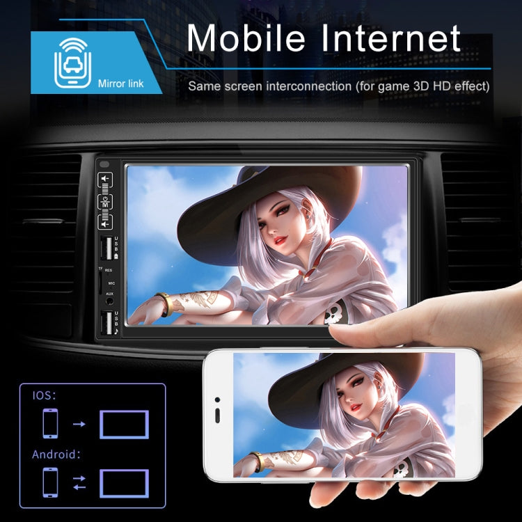 A2821 Car 7 inch Screen HD MP5 Player, Support Bluetooth / FM with Remote Control, Style:Standard + 4LEDs Light Camera - Car MP3 & MP4 & MP5 by PMC TechLife | Online Shopping South Africa | PMC TechLife | Buy Now Pay Later Mobicred