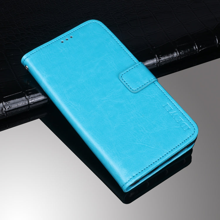 For Oukitel C23 Pro idewei Crazy Horse Texture Horizontal Flip Leather Case with Holder & Card Slots & Wallet(Sky Blue) - More Brand by idewei | Online Shopping South Africa | PMC Jewellery | Buy Now Pay Later Mobicred