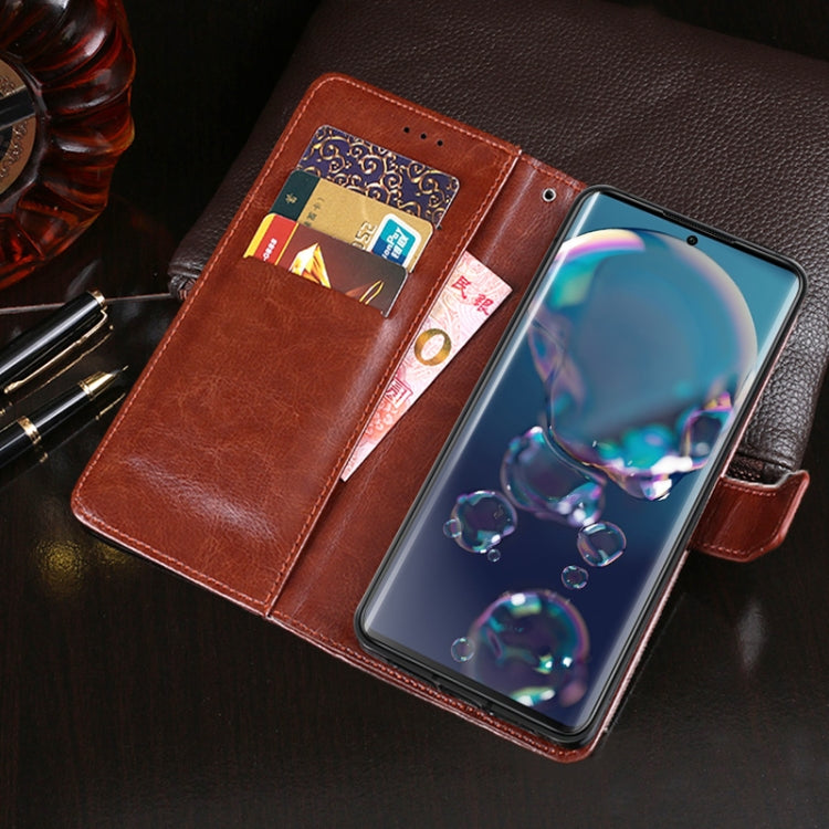 For Sharp Aquos R6 idewei Crazy Horse Texture Horizontal Flip Leather Case with Holder & Card Slots & Wallet(Blue) - More Brand by idewei | Online Shopping South Africa | PMC Jewellery | Buy Now Pay Later Mobicred