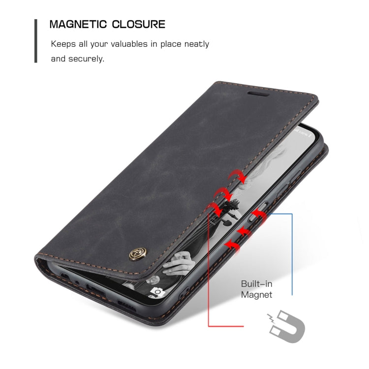 For Samsung Galaxy A22 5G CaseMe 013 Multifunctional Horizontal Flip Leather Case with Card Slot & Holder & Wallet(Black) - Galaxy Phone Cases by CaseMe | Online Shopping South Africa | PMC Jewellery | Buy Now Pay Later Mobicred