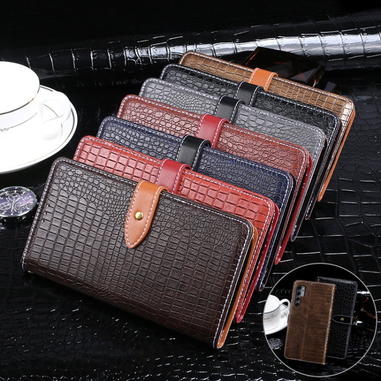 For TCL 20 Pro 5G idewei Crocodile Texture Horizontal Flip Leather Case with Holder & Card Slots & Wallet(Dark Blue) - free shipping - PMC Jewellery - Order now!