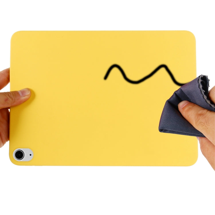 Solid Color Liquid Silicone Shockpoof Tablet Case For iPad Air 11 2024 / Air 2022 / 2020 10.9(Yellow) - iPad Air (2022) / (2020) 10.9 Cases by PMC Jewellery | Online Shopping South Africa | PMC Jewellery | Buy Now Pay Later Mobicred