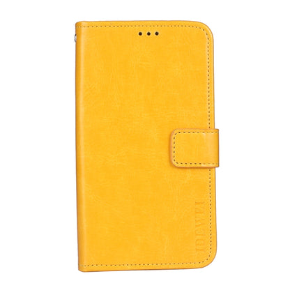 For Wiko Y62 idewei Crazy Horse Texture Horizontal Flip Leather Case with Holder & Card Slots & Wallet(Yellow) - More Brand by idewei | Online Shopping South Africa | PMC Jewellery | Buy Now Pay Later Mobicred