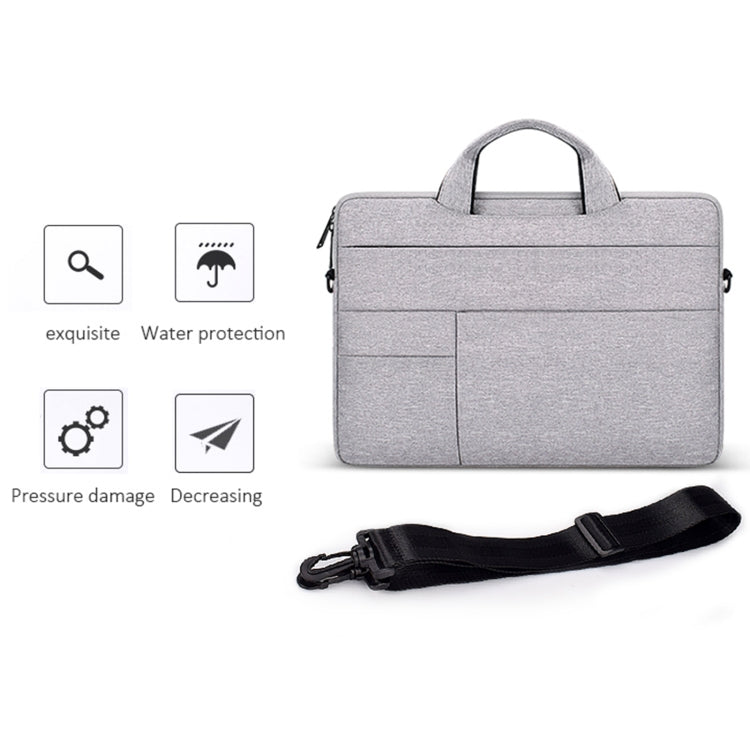 ND05SDJ Oxford Cloth + Nylon Laptop Portable Shoulder Bag, Size:13.3 inch(Hemp Gray) - 13.3 inch by PMC Jewellery | Online Shopping South Africa | PMC Jewellery | Buy Now Pay Later Mobicred