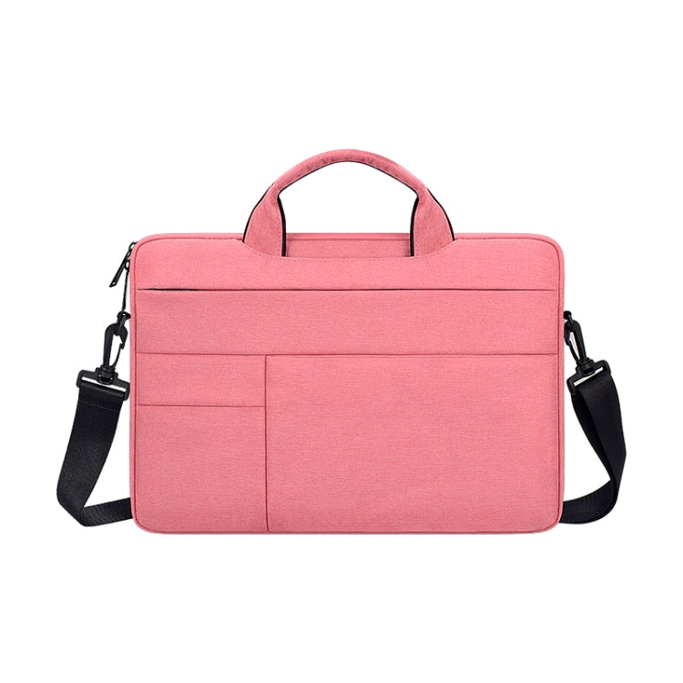 ND05SDJ Oxford Cloth + Nylon Laptop Portable Shoulder Bag, Size:14.1-15.4 inch(Pink) - 15 inch by PMC Jewellery | Online Shopping South Africa | PMC Jewellery | Buy Now Pay Later Mobicred