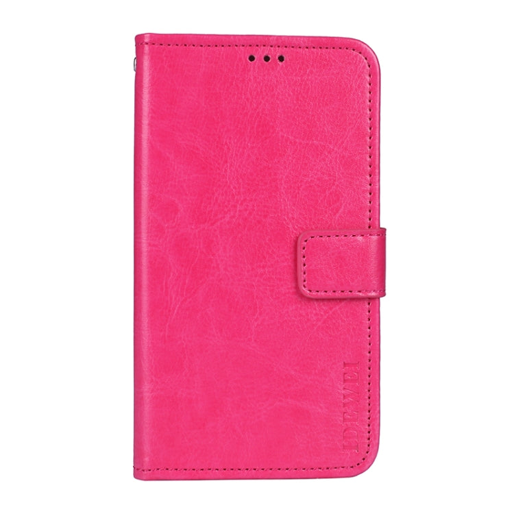 For Wiko Power U10 idewei Crazy Horse Texture Horizontal Flip Leather Case with Holder & Card Slots & Wallet(Rose Red) - Wiko by idewei | Online Shopping South Africa | PMC Jewellery | Buy Now Pay Later Mobicred