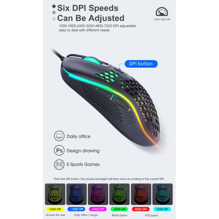 iMICE T98 RGB Lighting Gaming Wired Mouse - free shipping - PMC Jewellery - Order now!