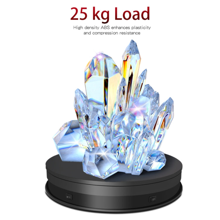 20cm Electric Rotating Turntable Display Stand LED Light Video Shooting Props Turntable, Power Plug:110V US Plug(Black) - free shipping - PMc TechLife - Order now!