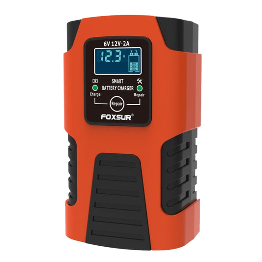 FOXSUR 2A / 6V / 12V Car / Motorcycle 3-stage Full Smart Battery Charger, Plug Type:JP Plug(Red) - Battery Charger by FOXSUR | Online Shopping South Africa | PMC Jewellery | Buy Now Pay Later Mobicred