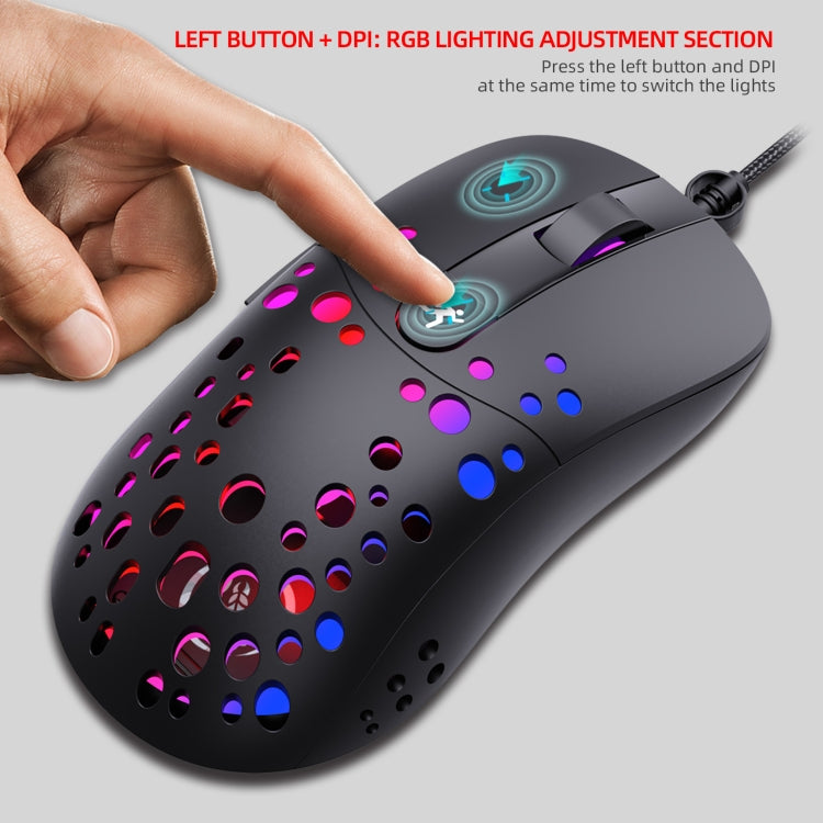 HXSJ A904 RGB Light Macro Programming Mechanical Gaming Wired Mouse(Black) - Wired Mice by HXSJ | Online Shopping South Africa | PMC Jewellery | Buy Now Pay Later Mobicred