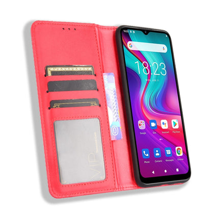 For Doogee X96 Pro Magnetic Buckle Retro Crazy Horse Texture Horizontal Flip Leather Case with Holder & Card Slots & Photo Frame(Red) - More Brand by PMC Jewellery | Online Shopping South Africa | PMC Jewellery | Buy Now Pay Later Mobicred