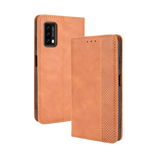 For Blackview A90 Magnetic Buckle Retro Crazy Horse Texture Horizontal Flip Leather Case with Holder & Card Slots & Photo Frame(Brown) - More Brand by PMC Jewellery | Online Shopping South Africa | PMC Jewellery | Buy Now Pay Later Mobicred
