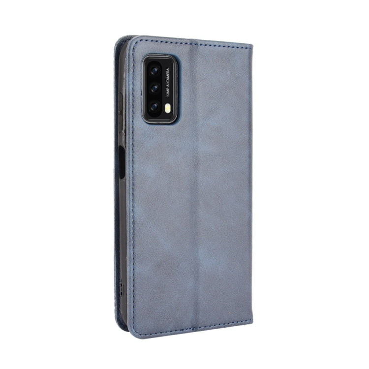 For Blackview A90 Magnetic Buckle Retro Crazy Horse Texture Horizontal Flip Leather Case with Holder & Card Slots & Photo Frame(Blue) - More Brand by PMC Jewellery | Online Shopping South Africa | PMC Jewellery | Buy Now Pay Later Mobicred