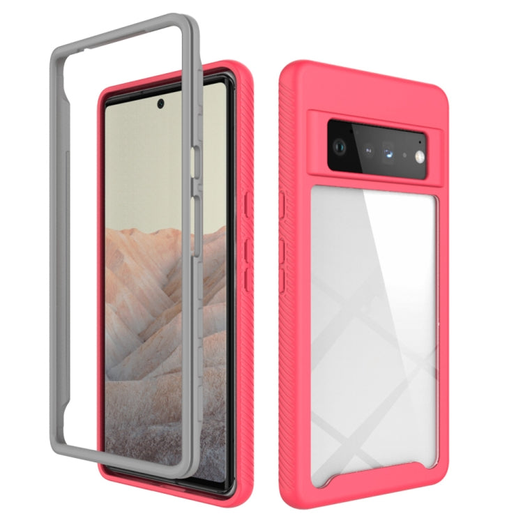 For Google Pixel 6 Pro Starry Sky Solid Color Series Shockproof PC + TPU Case(Rose Red) - Google Cases by PMC Jewellery | Online Shopping South Africa | PMC Jewellery