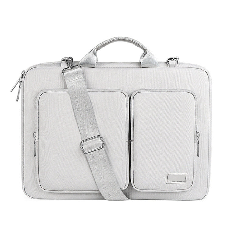 ST11 Polyester Thickened Laptop Bag with Detachable Shoulder Strap, Size:14.1-15.4 inch(Silver Gray) - 15 inch by PMC Jewellery | Online Shopping South Africa | PMC Jewellery | Buy Now Pay Later Mobicred