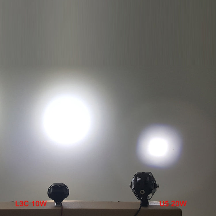 2 PCS L3C 8-85V / 16W / 5000K / 2000LM Motorcycle IP65 Waterproof External LED Spotlight - Headlights by PMC TechLife | Online Shopping South Africa | PMC TechLife | Buy Now Pay Later Mobicred