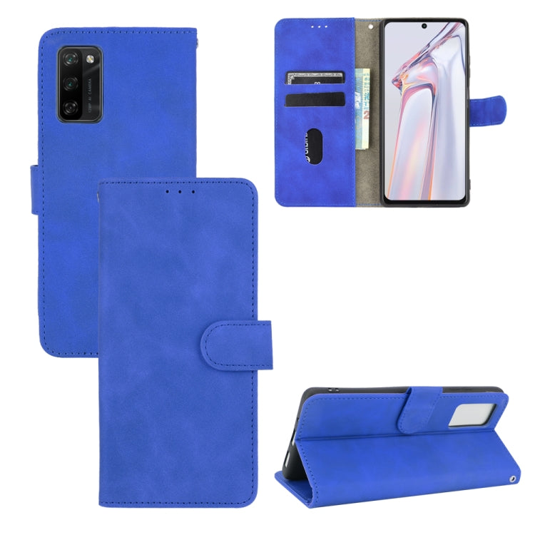 For Blackview A100 Solid Color Skin Feel Magnetic Buckle Horizontal Flip Calf Texture PU Leather Case with Holder & Card Slots & Wallet(Blue) - More Brand by PMC Jewellery | Online Shopping South Africa | PMC Jewellery | Buy Now Pay Later Mobicred
