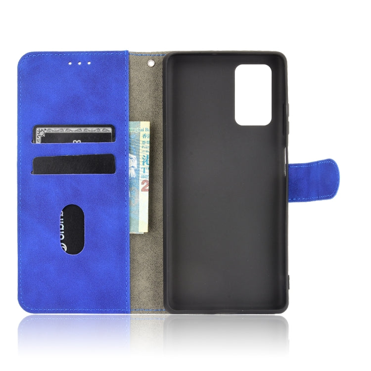 For Blackview A100 Solid Color Skin Feel Magnetic Buckle Horizontal Flip Calf Texture PU Leather Case with Holder & Card Slots & Wallet(Blue) - More Brand by PMC Jewellery | Online Shopping South Africa | PMC Jewellery | Buy Now Pay Later Mobicred