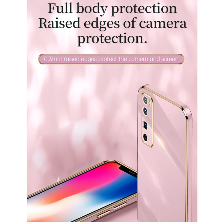 For Huawei nova 7 5G XINLI Straight 6D Plating Gold Edge TPU Shockproof Case(Black) - Huawei Cases by XINLI | Online Shopping South Africa | PMC Jewellery