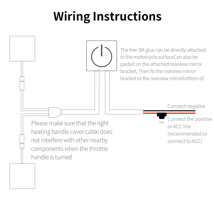 WUPP CS-974B1 Motorcycle Modified Hook and Loop Fastener Intelligent Electric Heating Hand Cover Heated Grip with Three Gear Temperature Control - Grips by WUPP | Online Shopping South Africa | PMC Jewellery | Buy Now Pay Later Mobicred